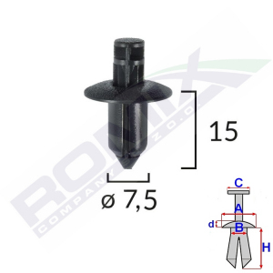 Kołek Rozporowy B16782 - Katalog - Dystrybutor Spinek Samochodowych